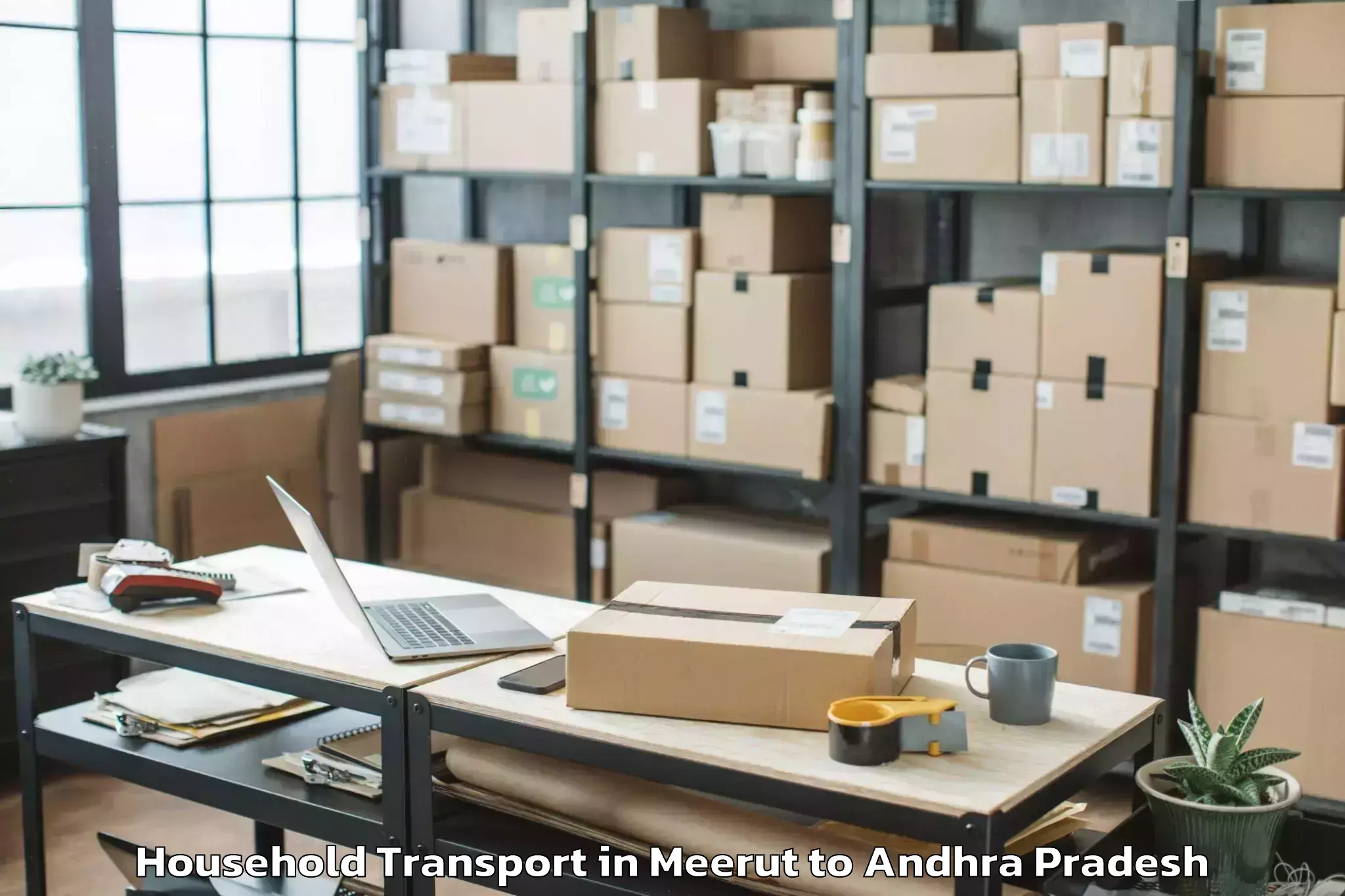 Easy Meerut to Uppalaguptam Household Transport Booking